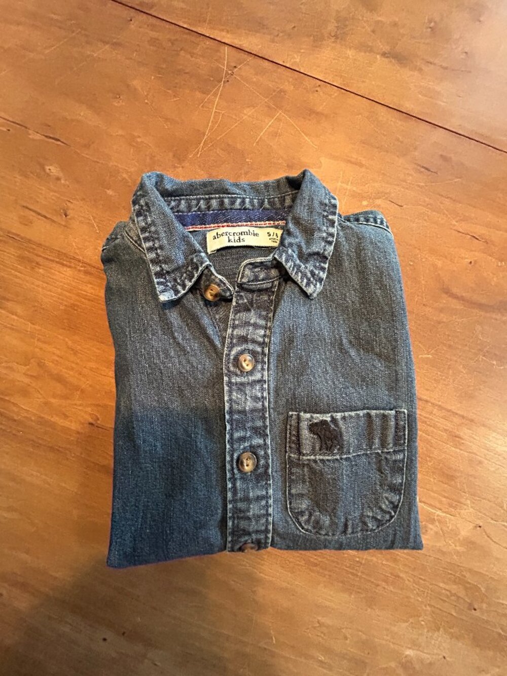 Abercrombie Kids Size 5/6 Long Sleeve Denim Shirt